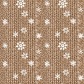 Bio brauner Strick mit Schneeflocken