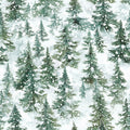 Bio schneebedeckte Tannenbäume