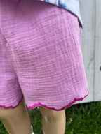 Shorts mit Muschelsaum Gr. 122