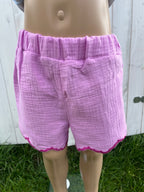 Shorts mit Muschelsaum Gr. 122