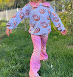 Glossy Pullover mit Schleifenkragen Gr. 74 - 170