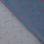 Chambray Stickerei Herzen - jeans