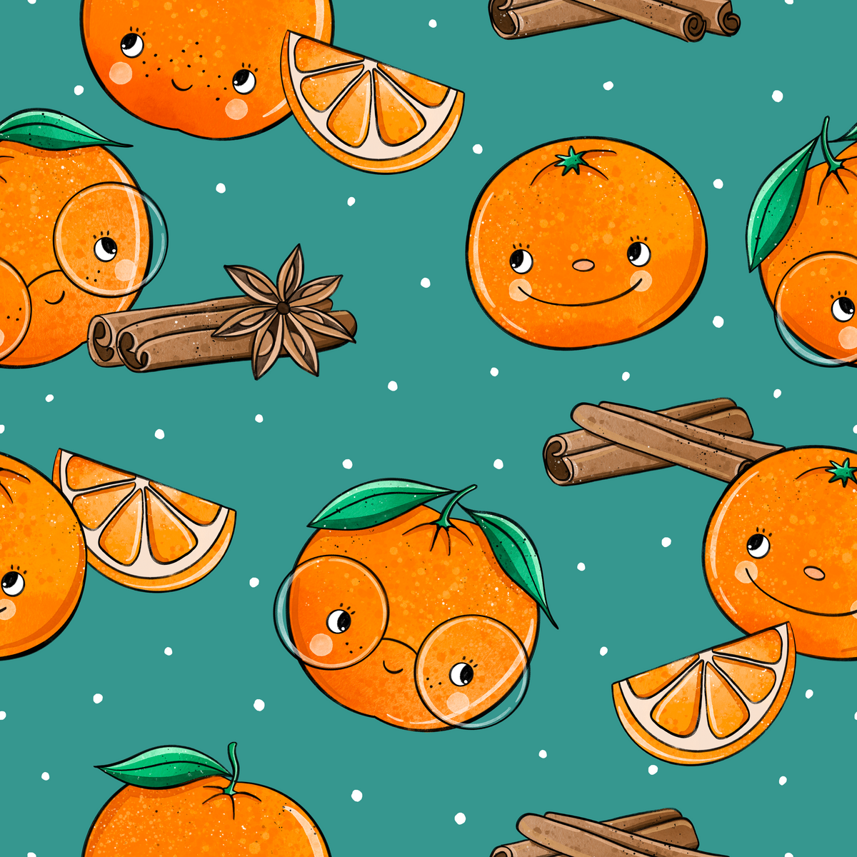 Bio Orangen mit Zimtstange