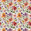 rote und gelbe Blumen Aquarell