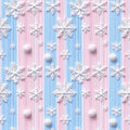 Bio Strickstreifen - blau rosa