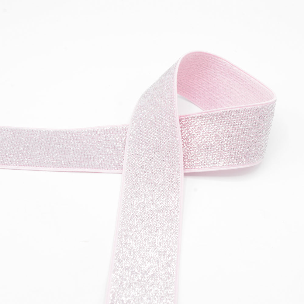 Gummiband Glitzer 40 mm - verschiedene Farben