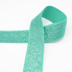 Gummiband Glitzer 40 mm - verschiedene Farben