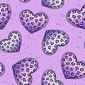 Leoparden Herz Lila