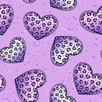 Bio Leoparden Herz Lila